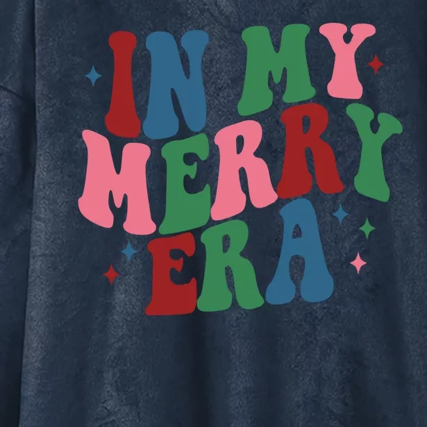 In My Merry Era Christmas Holiday Hooded Wearable Blanket