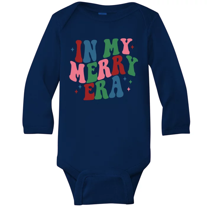 In My Merry Era Christmas Holiday Baby Long Sleeve Bodysuit