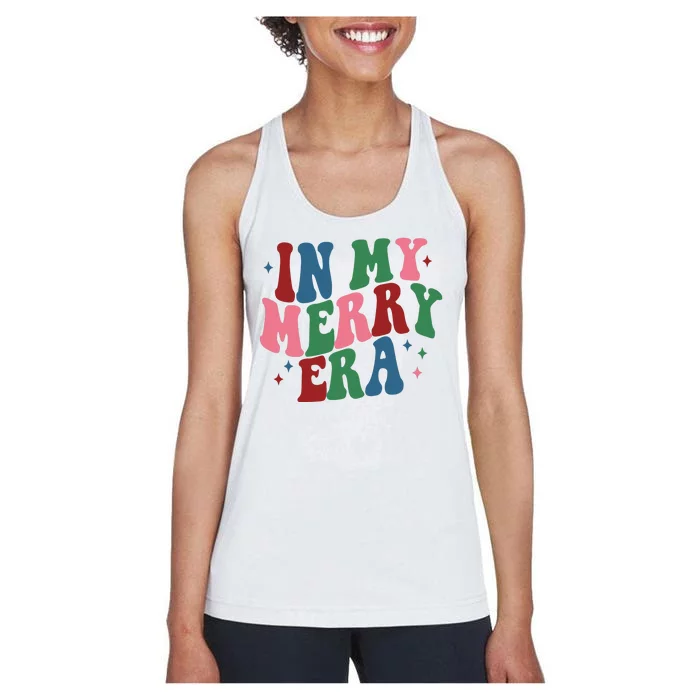 In My Merry Era Christmas Holiday Women's Racerback Tank