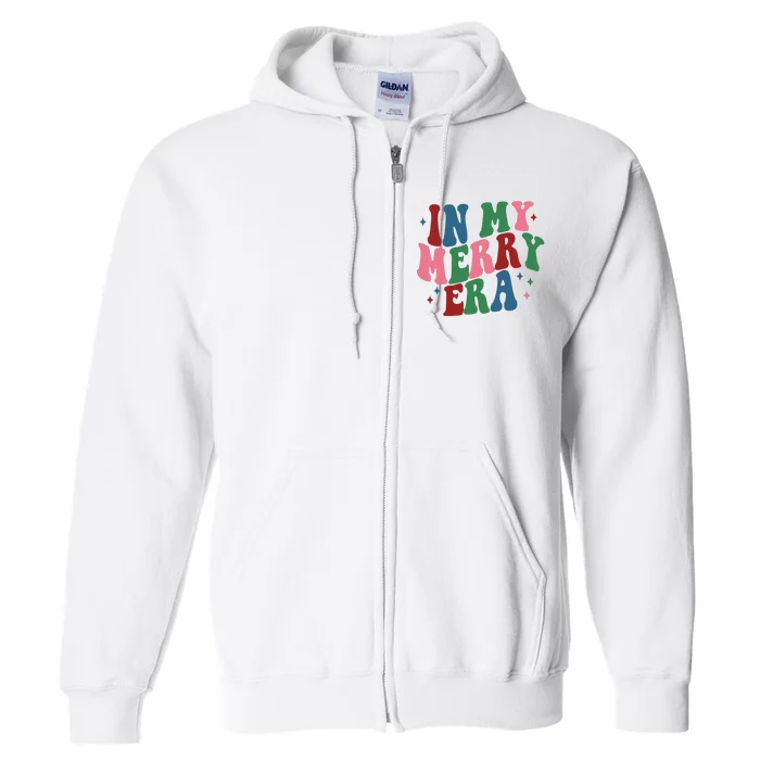 In My Merry Era Christmas Holiday Full Zip Hoodie