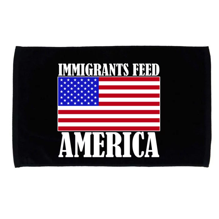 Immigrants Feed America US Flag Microfiber Hand Towel