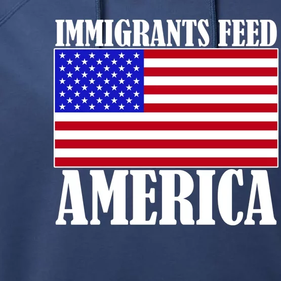 Immigrants Feed America US Flag Performance Fleece Hoodie