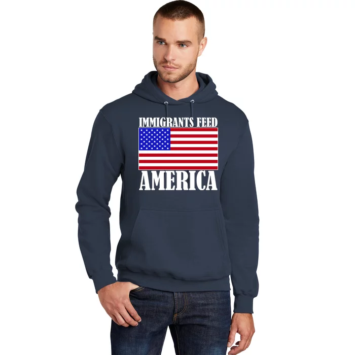 Immigrants Feed America US Flag Hoodie