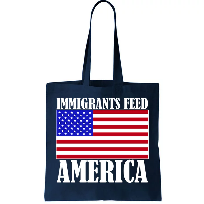 Immigrants Feed America US Flag Tote Bag