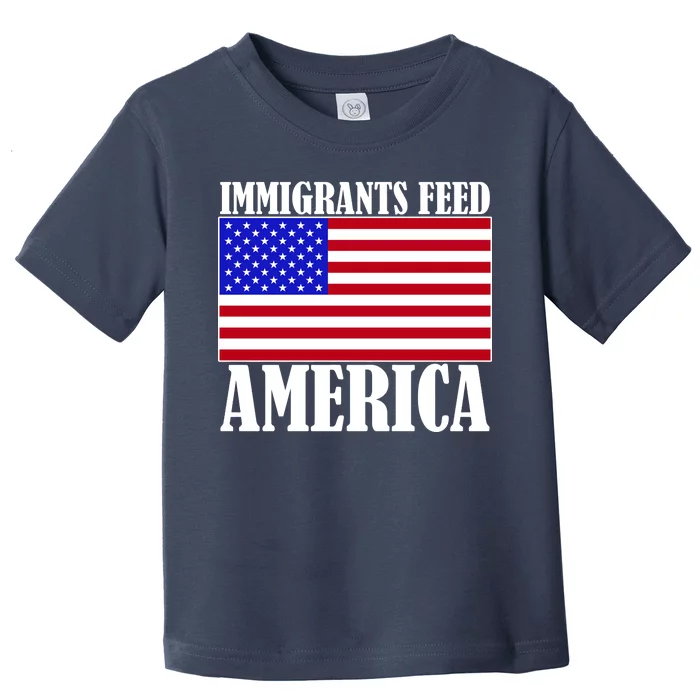 Immigrants Feed America US Flag Toddler T-Shirt