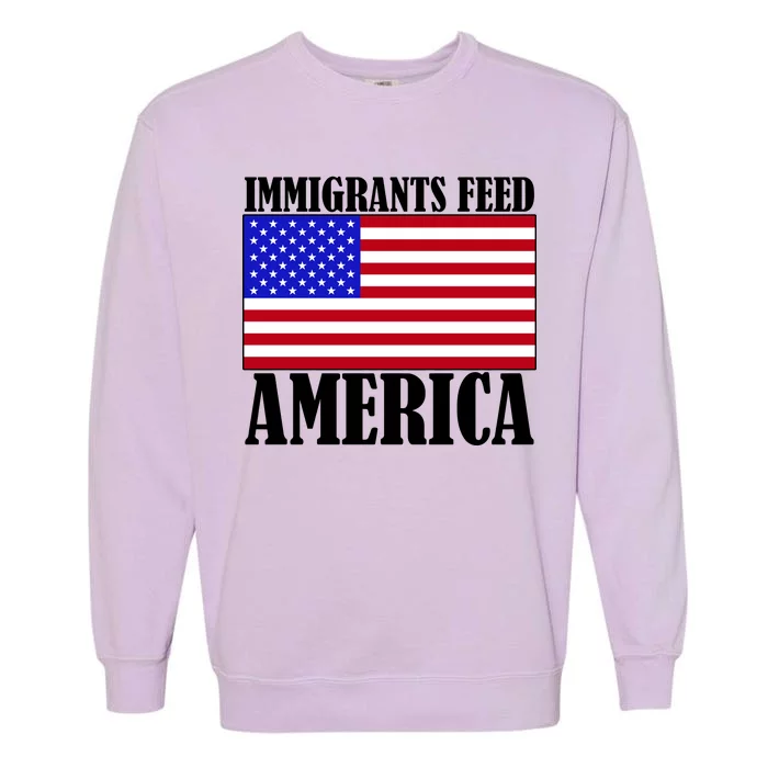 Immigrants Feed America US Flag Garment-Dyed Sweatshirt