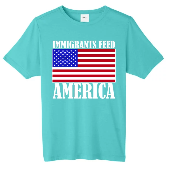 Immigrants Feed America US Flag ChromaSoft Performance T-Shirt