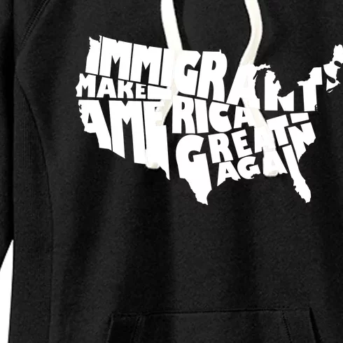 Immigrants Make America Great Again Women's Fleece Hoodie