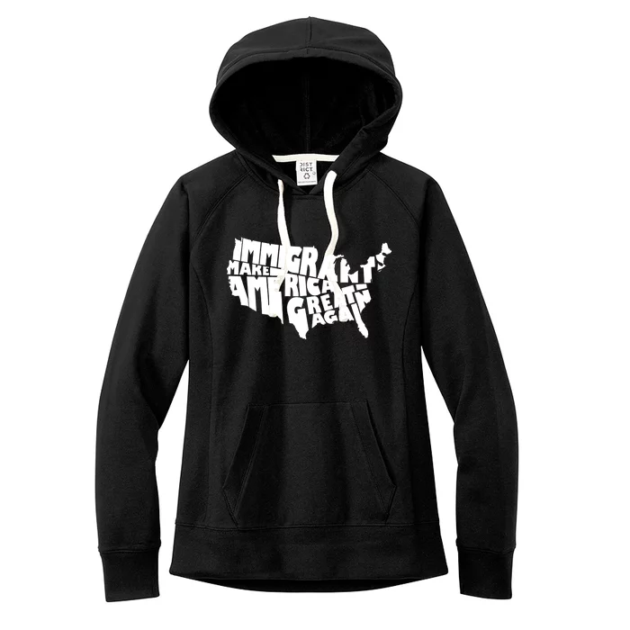 Immigrants Make America Great Again Women's Fleece Hoodie