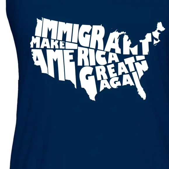 Immigrants Make America Great Again Ladies Essential Flowy Tank