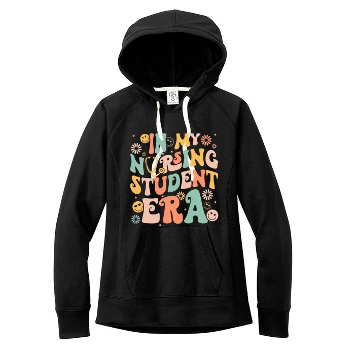 In My Nursing Student Era Funny Future Nurse Nursing School Women's Fleece Hoodie