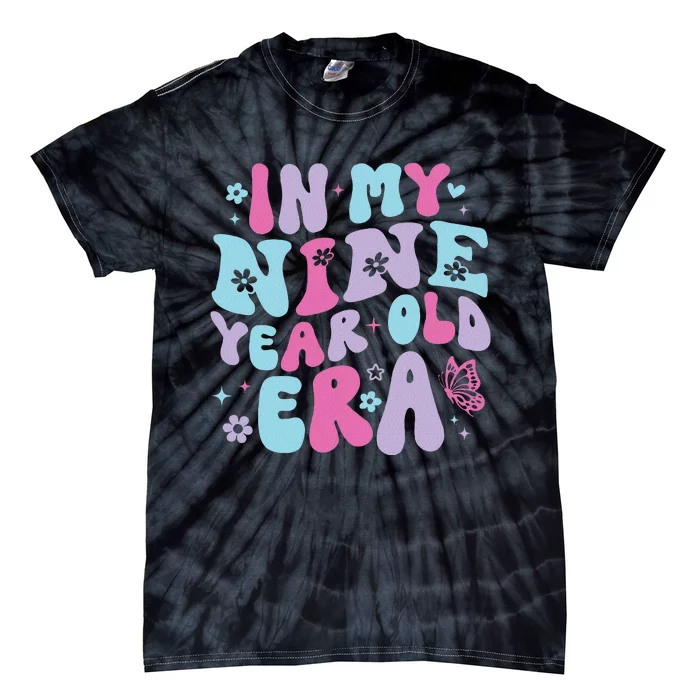 In My Nine Year Old Era Girl Boy 9th Birthday 9 Year Old Tie-Dye T-Shirt