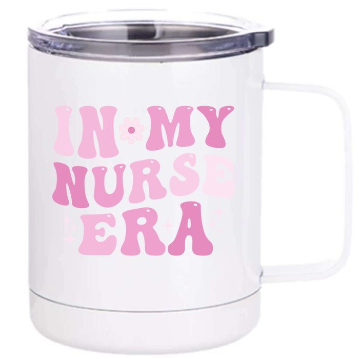 In My Nurse Era Pink Nursing School Graduation Nurse Lpn Lvn Cute Gift Front & Back 12oz Stainless Steel Tumbler Cup