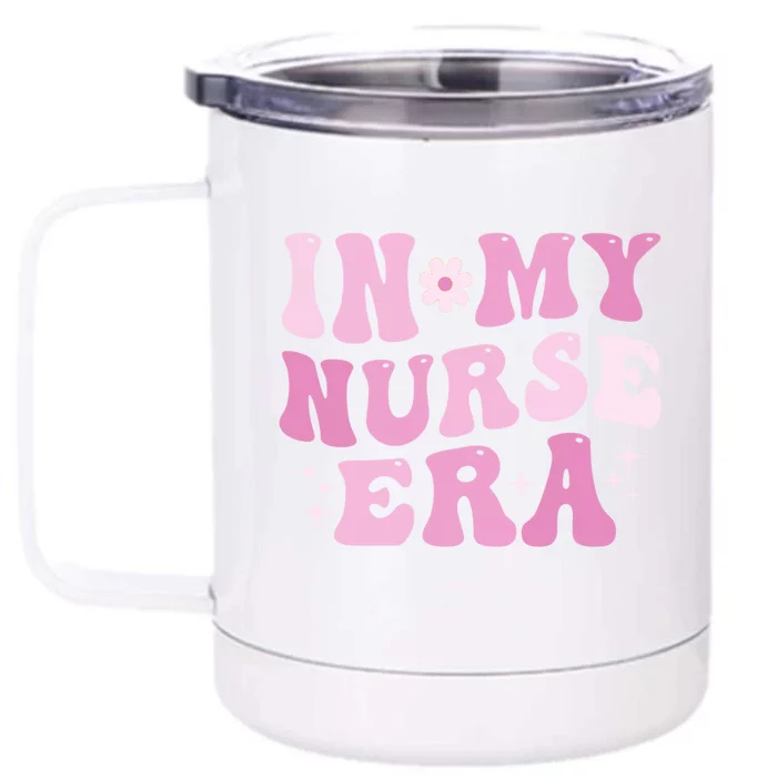 In My Nurse Era Pink Nursing School Graduation Nurse Lpn Lvn Cute Gift Front & Back 12oz Stainless Steel Tumbler Cup