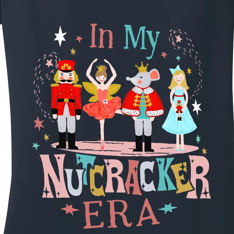 In My Nutcracker Era Christmas Nutcracker Ballet Women's V-Neck T-Shirt