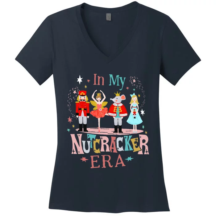 In My Nutcracker Era Christmas Nutcracker Ballet Women's V-Neck T-Shirt