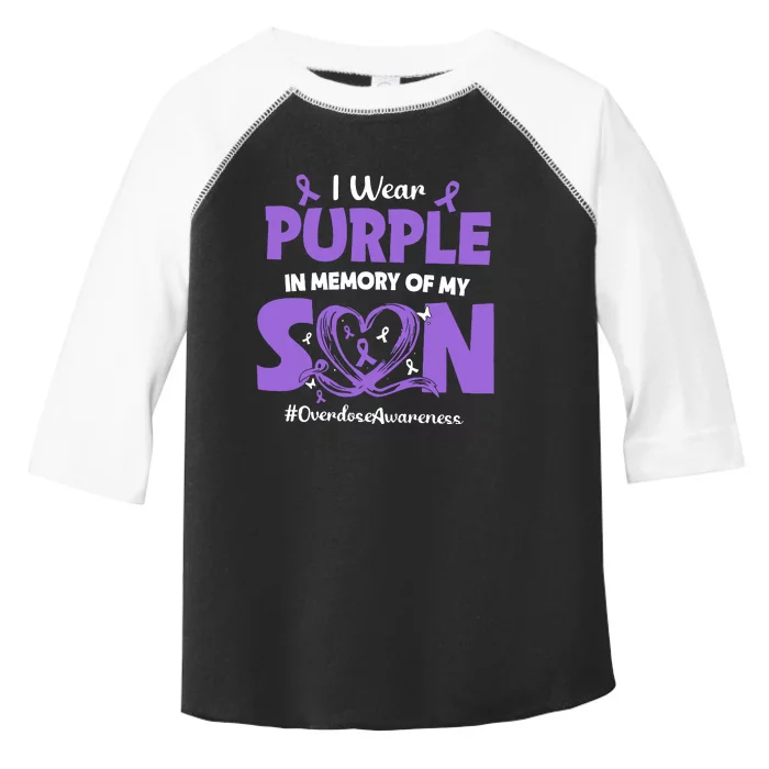 In Memory Of My Son Overdose Awareness Toddler Fine Jersey T-Shirt