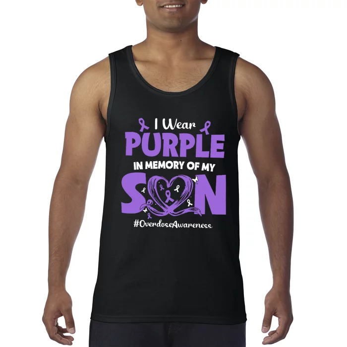 In Memory Of My Son Overdose Awareness Tank Top