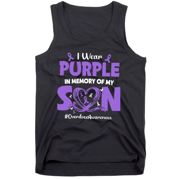 In Memory Of My Son Overdose Awareness Tank Top