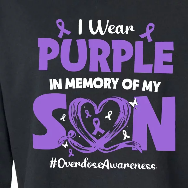 In Memory Of My Son Overdose Awareness Cropped Pullover Crew