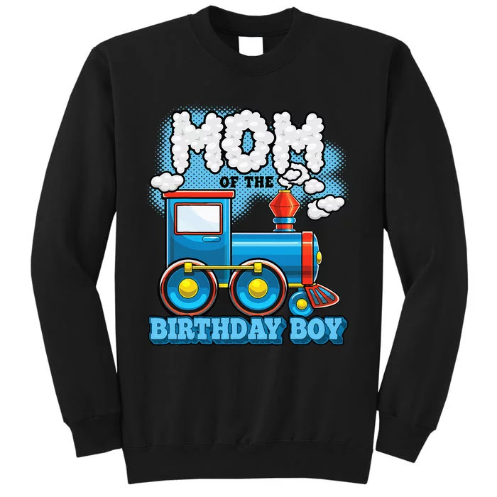 IM Mom Of The Birthday Boy Train Birthday Party Supply Sweatshirt