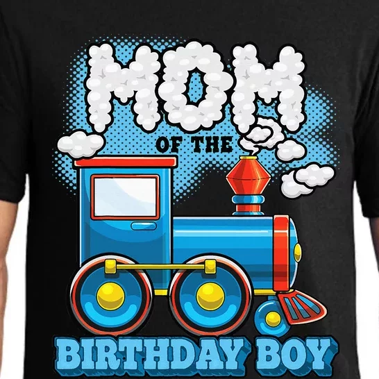 IM Mom Of The Birthday Boy Train Birthday Party Supply Pajama Set