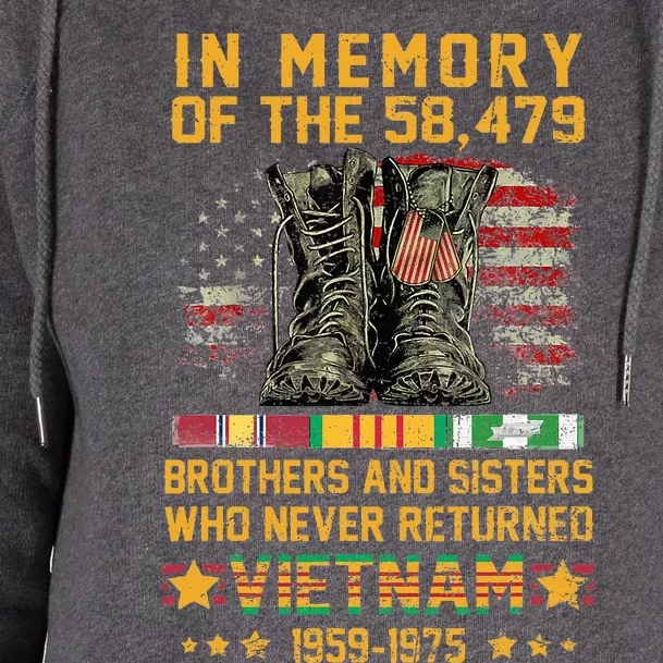 In Memory Of The 58479 Brothers And Sisters Vietnam Womens Funnel Neck Pullover Hood