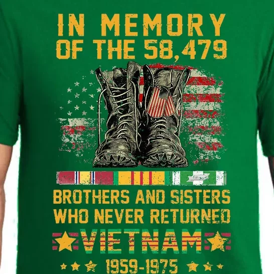 In Memory Of The 58479 Brothers And Sisters Vietnam Pajama Set