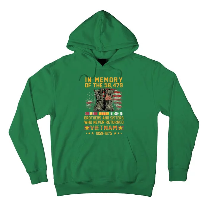 In Memory Of The 58479 Brothers And Sisters Vietnam Tall Hoodie