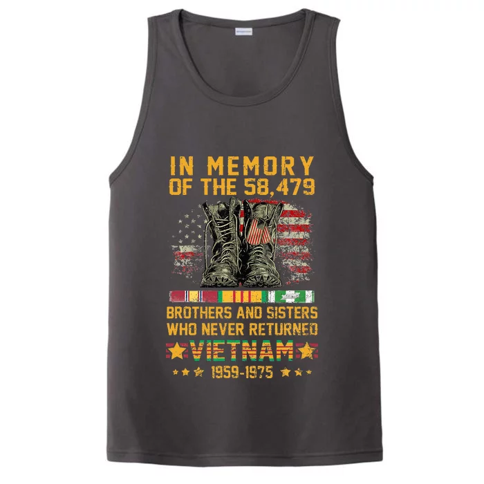 In Memory Of The 58479 Brothers And Sisters Vietnam Performance Tank