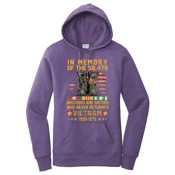 In Memory Of The 58479 Brothers And Sisters Vietnam Women's Pullover Hoodie