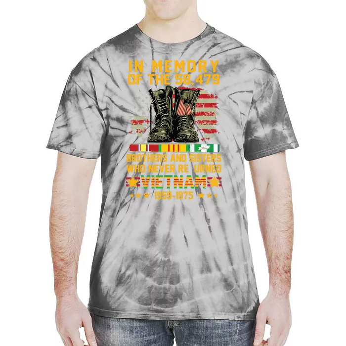 In Memory Of The 58479 Brothers And Sisters Vietnam Veteran Tie-Dye T-Shirt