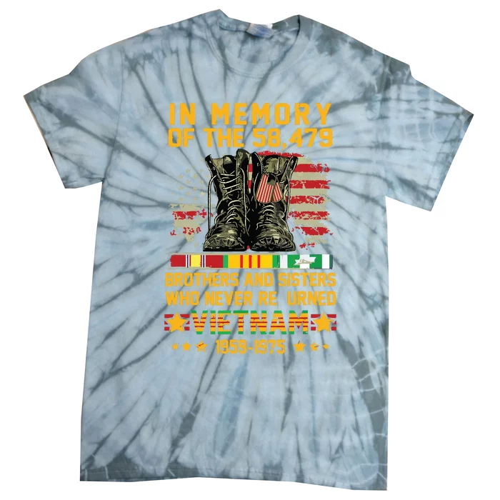 In Memory Of The 58479 Brothers And Sisters Vietnam Veteran Tie-Dye T-Shirt