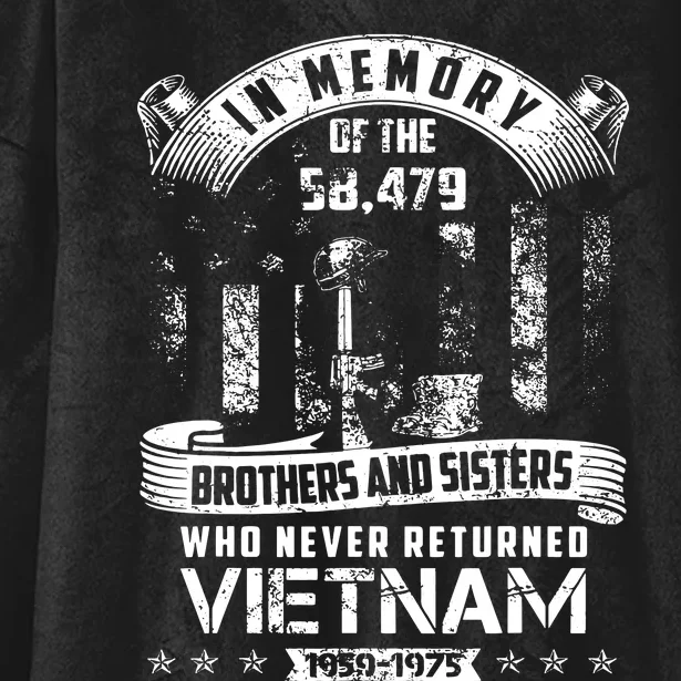 In Memory Of Vietnam Veteran Hooded Wearable Blanket