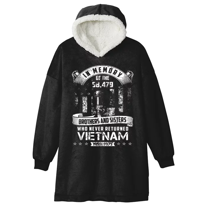 In Memory Of Vietnam Veteran Hooded Wearable Blanket