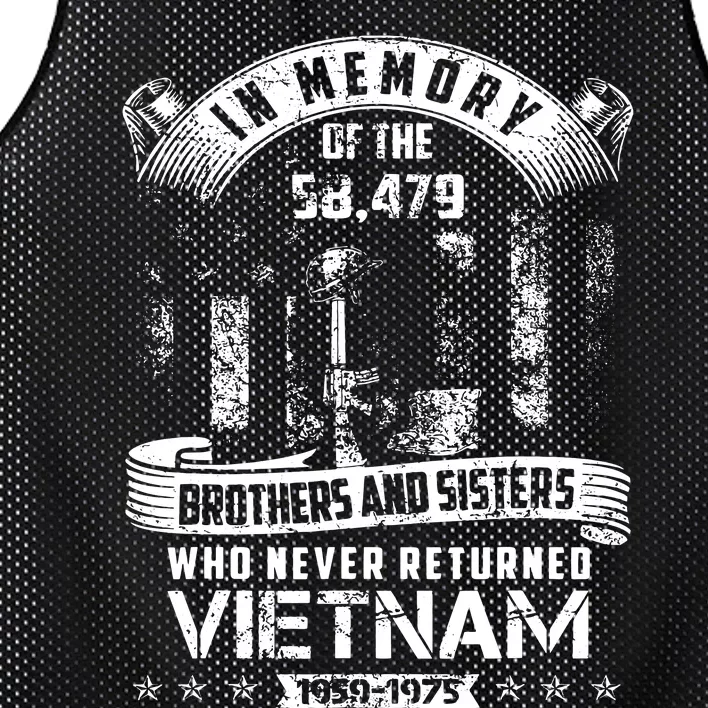 In Memory Of Vietnam Veteran Mesh Reversible Basketball Jersey Tank