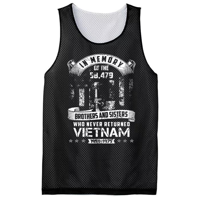 In Memory Of Vietnam Veteran Mesh Reversible Basketball Jersey Tank