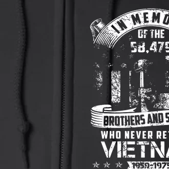 In Memory Of Vietnam Veteran Full Zip Hoodie