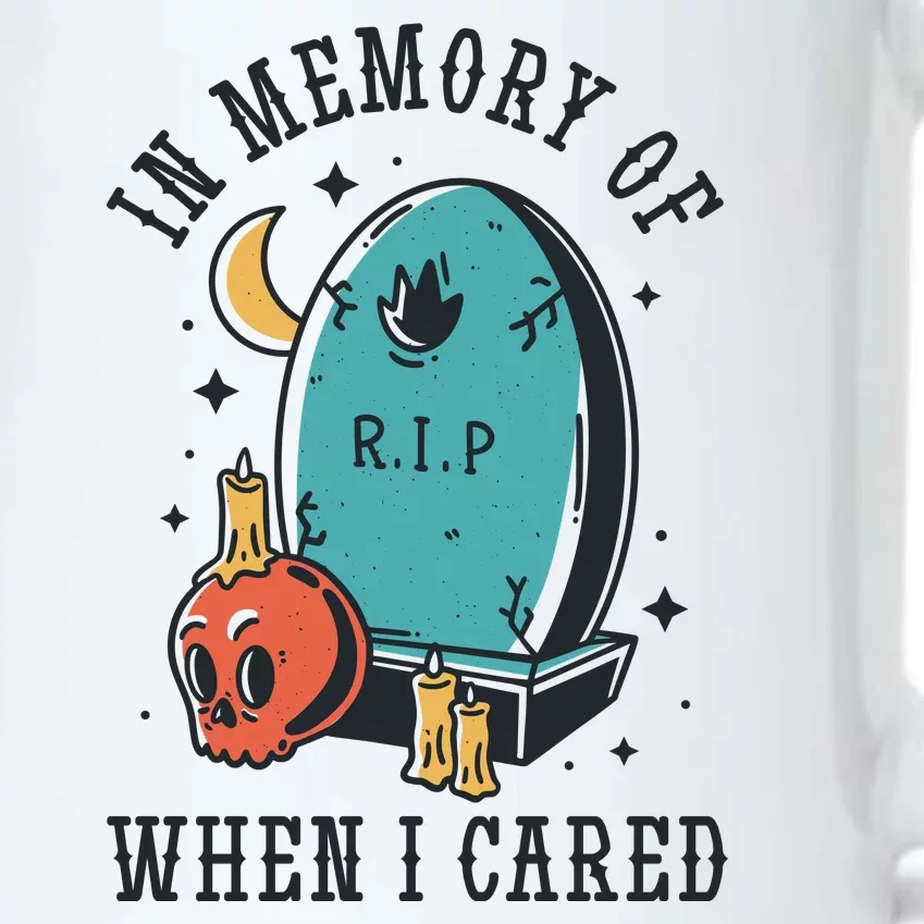 In Memory Of When I Cared Funny RIP Black Color Changing Mug