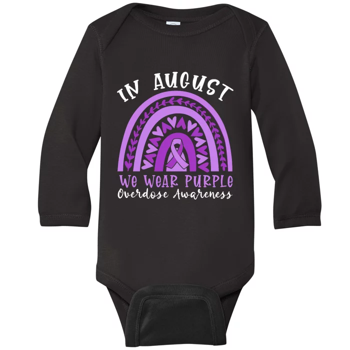 In Memory Of Overdose Awareness Month Baby Long Sleeve Bodysuit