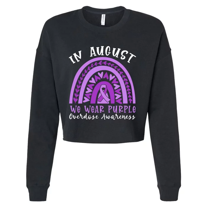 In Memory Of Overdose Awareness Month Cropped Pullover Crew