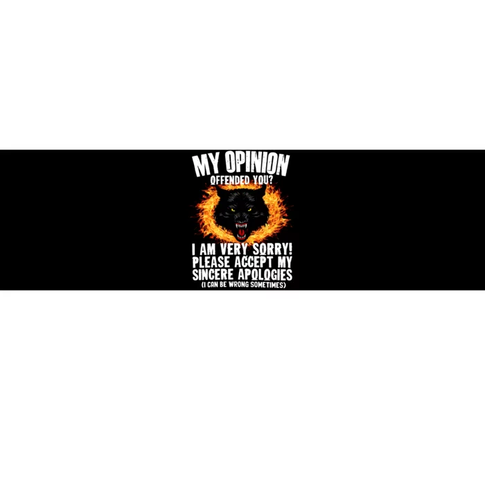 Ironic My Opinion Offended You I Am Very Sorry Funny Offensive Sarcastic Bumper Sticker