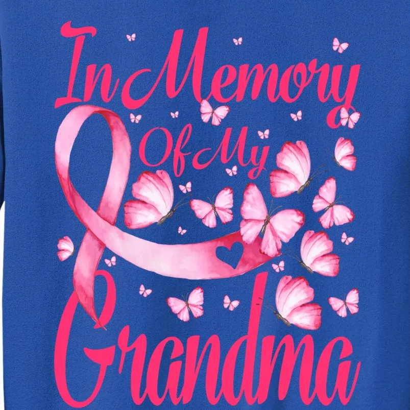 In Memory Of My Grandma Breast Cancer Awareness Butterfly Gift Sweatshirt