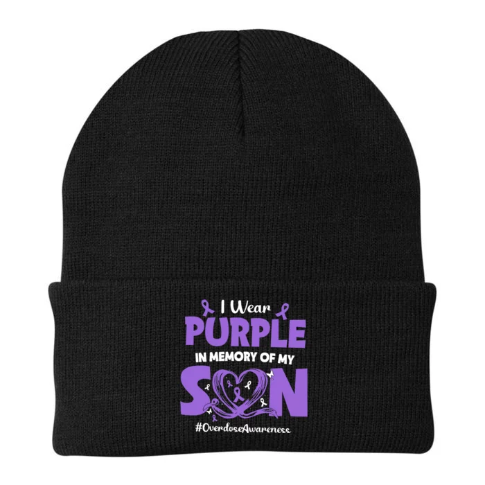 In Memory Of My Son Overdose Awareness Knit Cap Winter Beanie