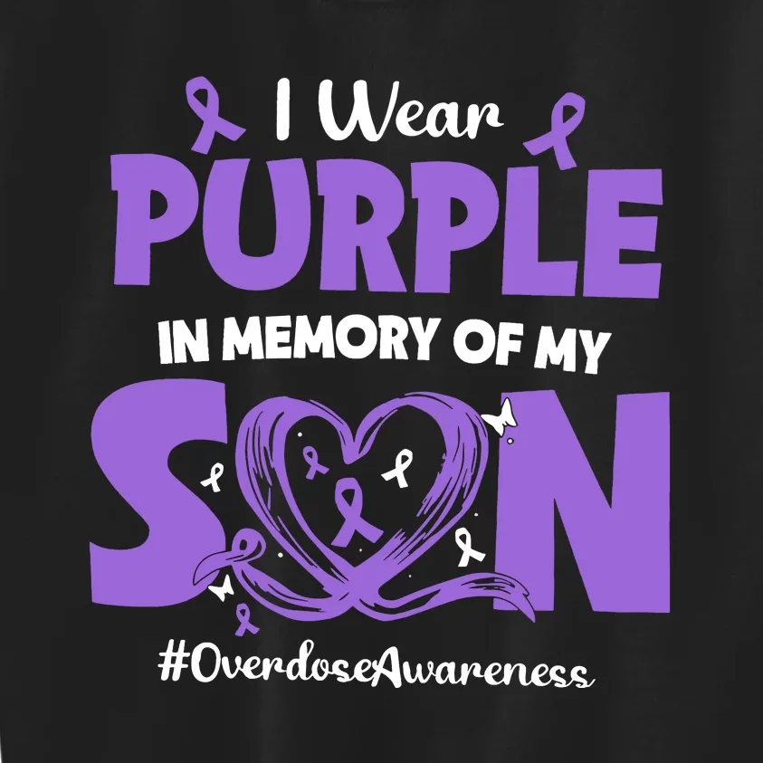 In Memory Of My Son Overdose Awareness Kids Sweatshirt