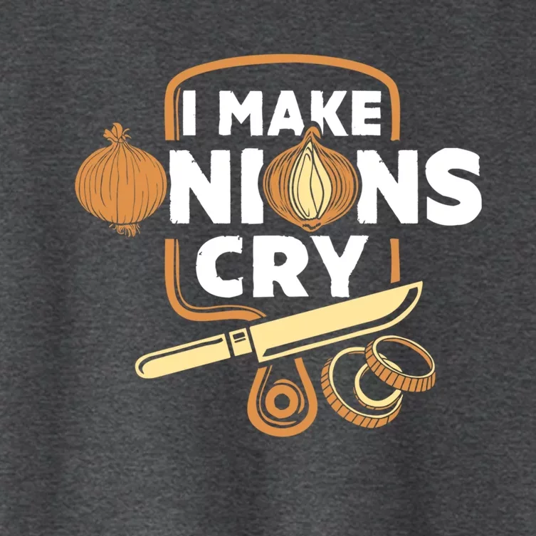 I Make Onions Cry Funny Chef Gift Women's Crop Top Tee