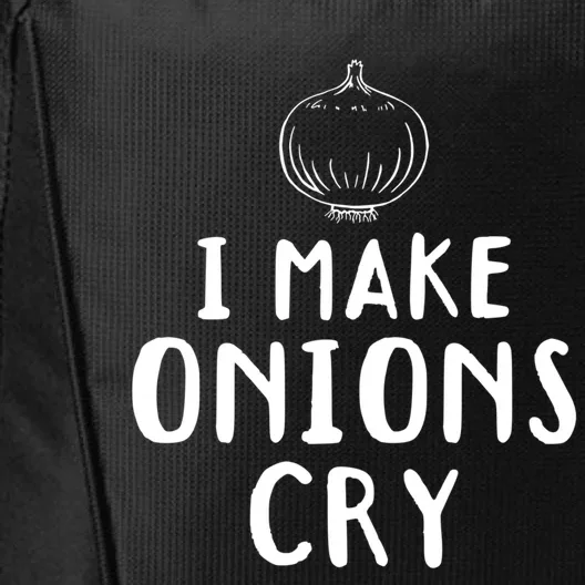 I Make Onions Cry Onion Cooking Kitchen Food Cook Funny Chef Cute Gift City Backpack