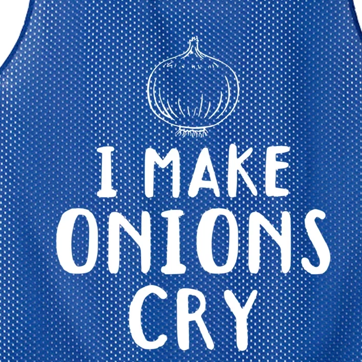 I Make Onions Cry Onion Cooking Kitchen Food Cook Funny Chef Cute Gift Mesh Reversible Basketball Jersey Tank