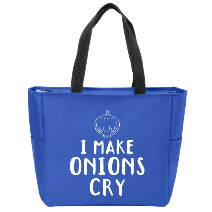 I Make Onions Cry Onion Cooking Kitchen Food Cook Funny Chef Cute Gift Zip Tote Bag