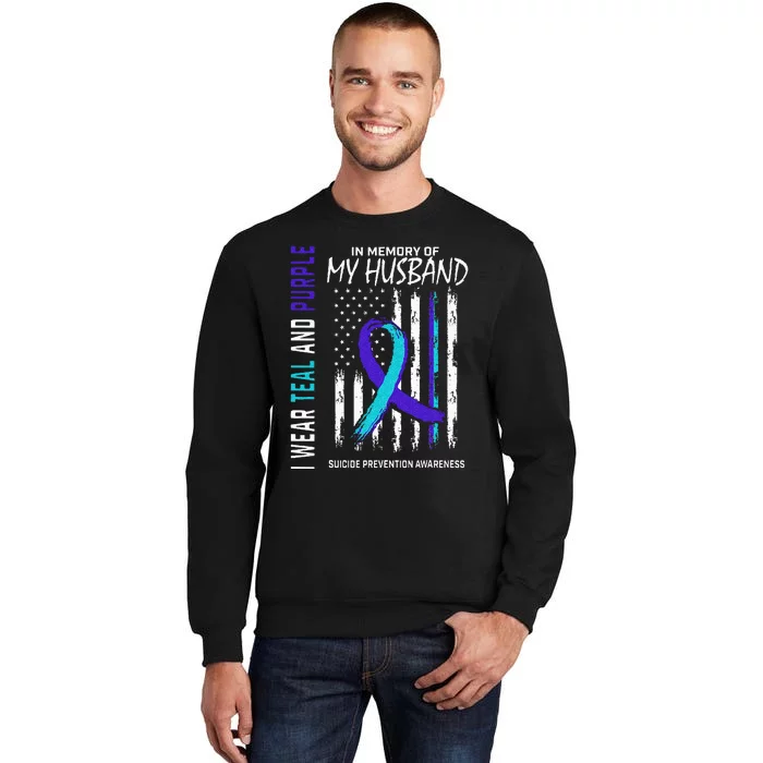 In Memory Of My Husband Suicide Awareness Prevention Flag Sweatshirt